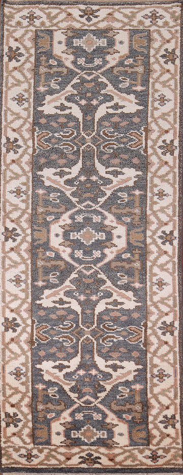 Handmade Wool Oushak Oriental Runner Rug 3x8