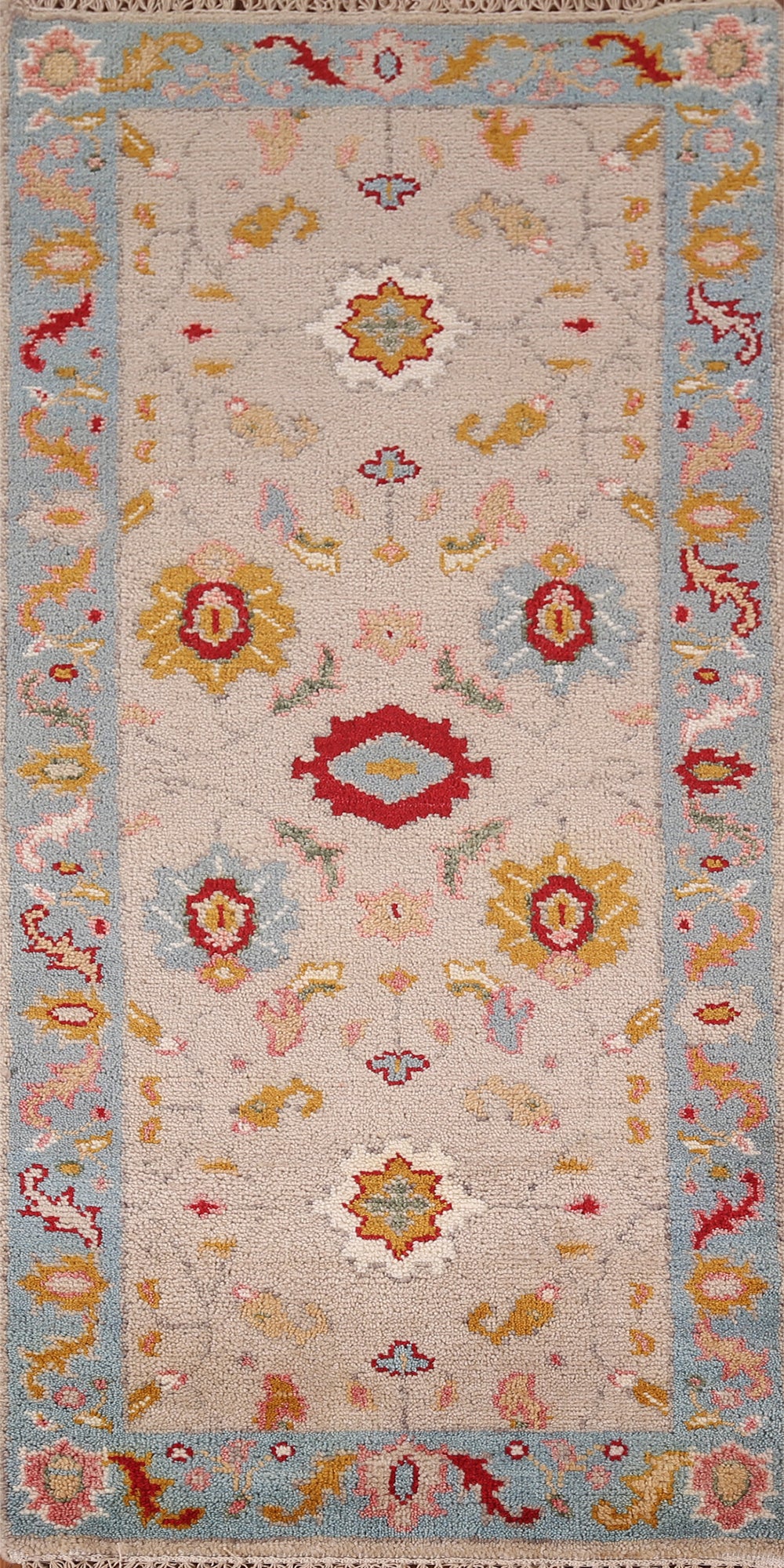 Handmade Wool Floral Oushak Oriental Rug 3x6