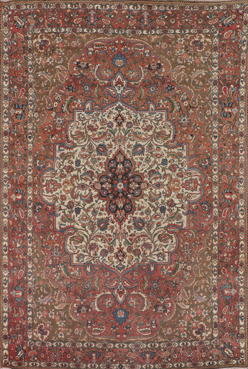 Antique Wool Handmade Bakhtiari Persian Area Rug 7x10