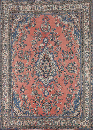 Vintage Wool Hamedan Persian Area Rug 9x11