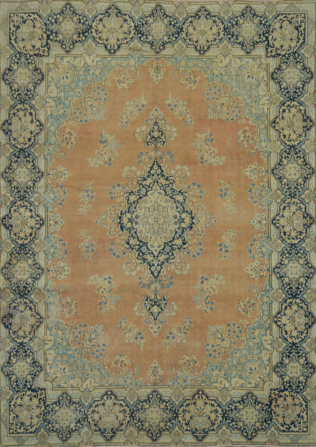 Handmade Wool Kerman Persian Area Rug 10x13