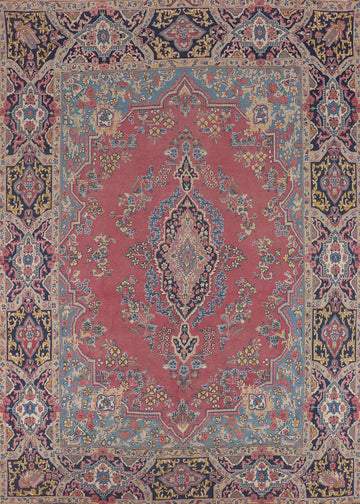 Handmade Pink Kerman Persian Area Rug 10x12