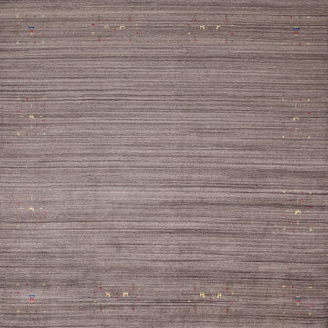 Striped Wool Gabbeh Square Area Rug 8x8