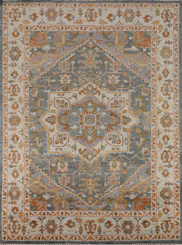 Geometric Heriz Serapi Indian Area Rug 8x10
