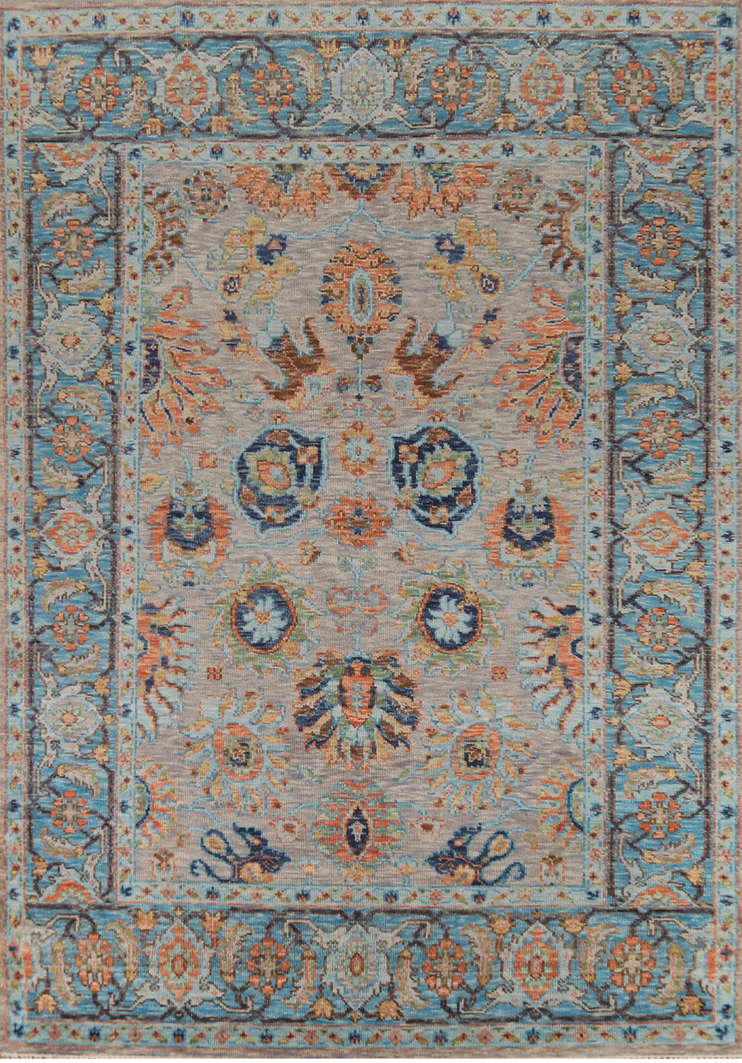 Handmade Floral Oushak Indian Area Rug 9x12