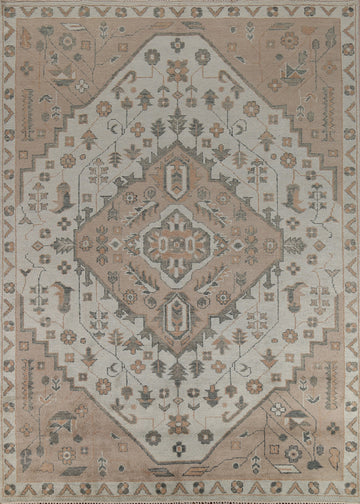 Geometric Heriz Serapi Indian Area Rug 9x12
