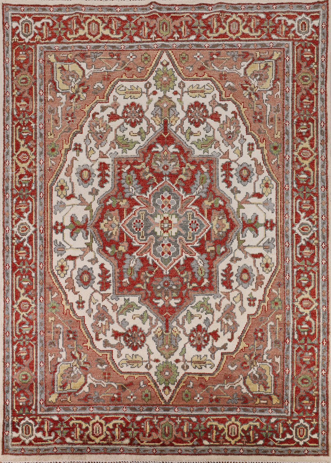Handmade Wool Heriz Serapi Indian Area Rug 8x10