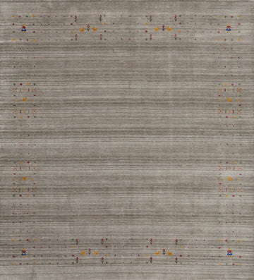Silk Gabbeh Oriental Square Rug 8x8