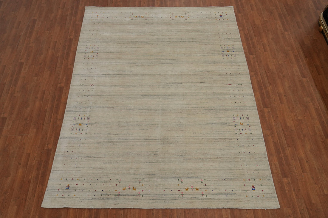Tribal Gabbeh Indian Living Room Area Rug 9x12