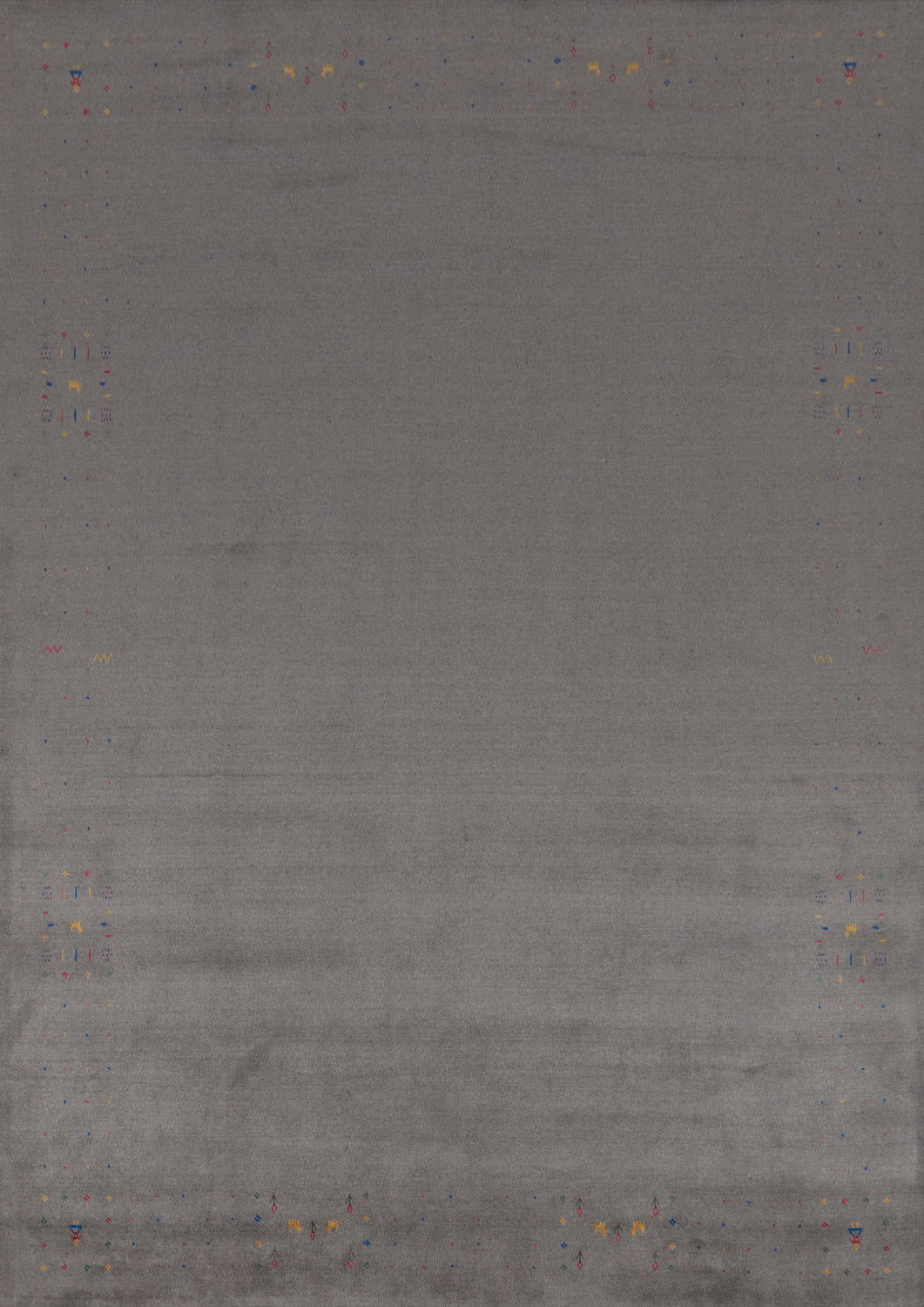 Gray Wool Gabbeh Oriental Area Rug 9x12