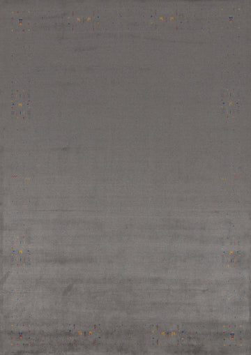 Gray Wool Gabbeh Oriental Area Rug 9x12