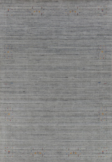 Silver Gray Gabbeh Oriental Area Rug 9x12