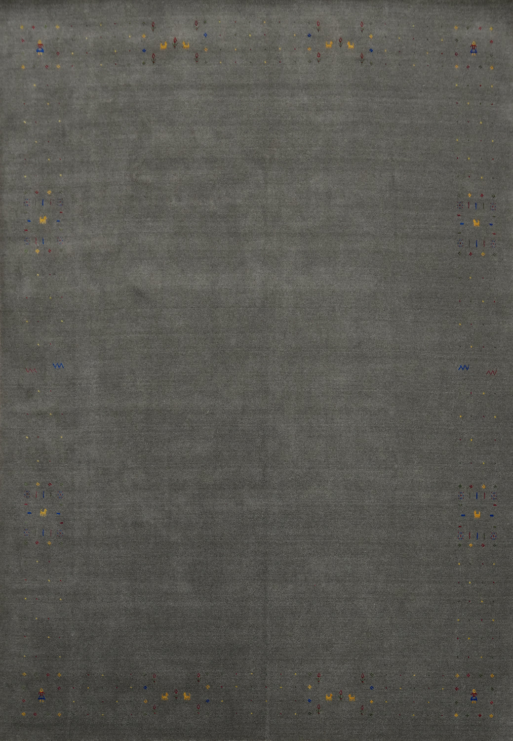 Handmade Gray Gabbeh Oriental Area 9x12