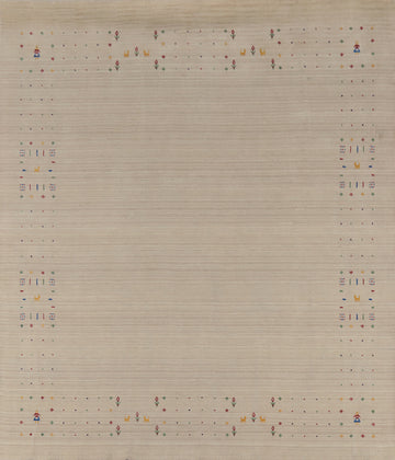 Handmade Wool Gabbeh Oriental Area Rug 8x8