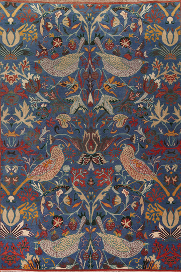 Animals Design Blue Ziegler Oriental Area Rug 10x14