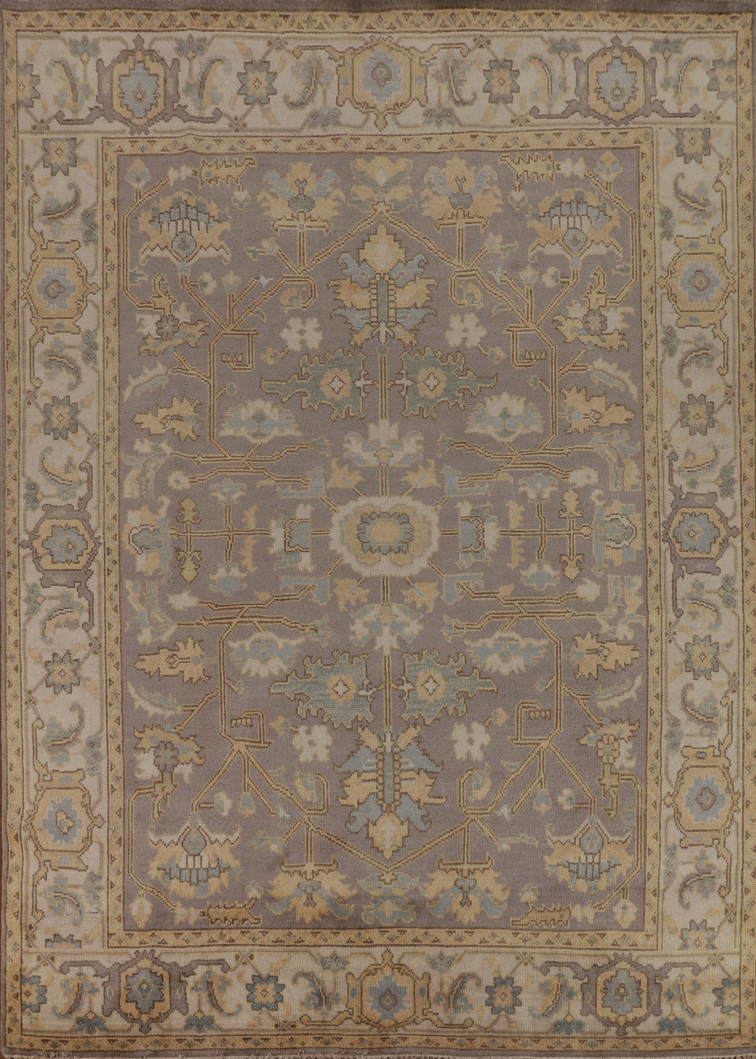 Gray Wool Oushak Oriental Area Rug 8x11