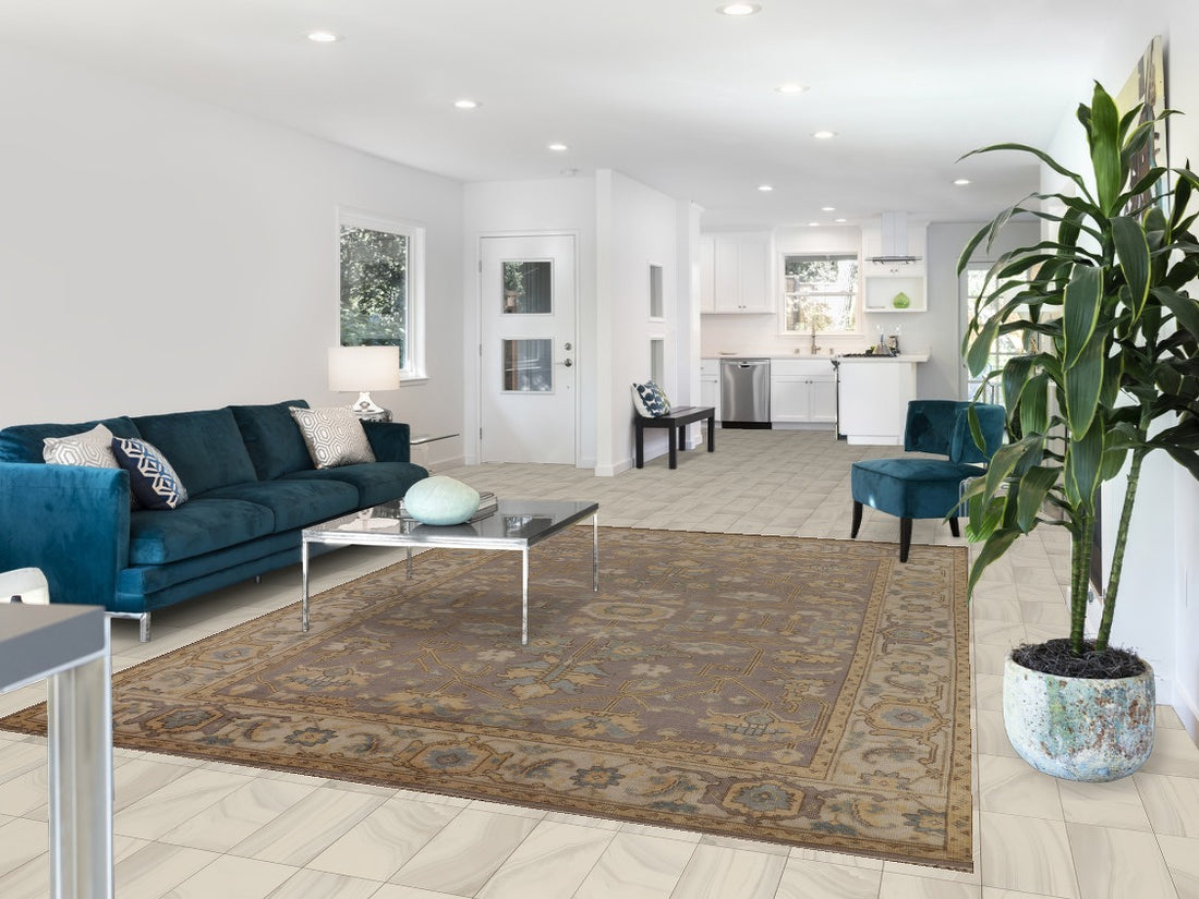 Gray Wool Oushak Oriental Area Rug 8x11