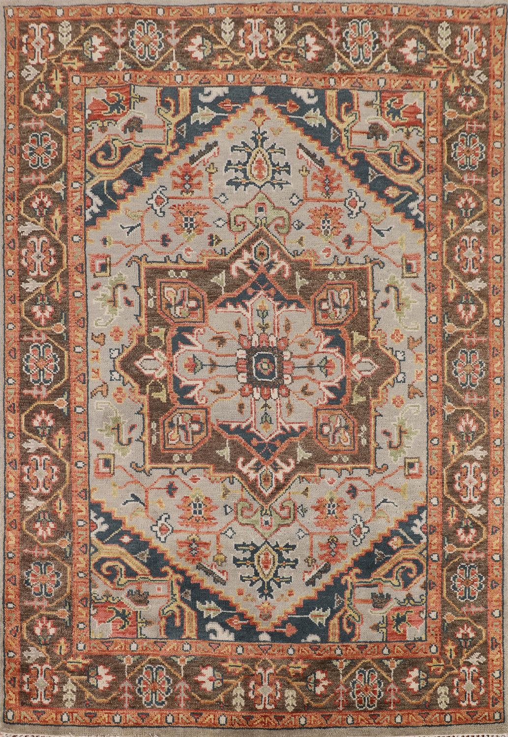 Handmade Wool Heriz Serapi Indian Area Rug 8x10