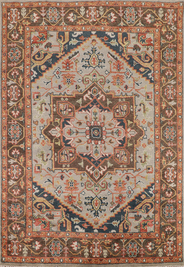 Handmade Wool Heriz Serapi Indian Area Rug 8x10