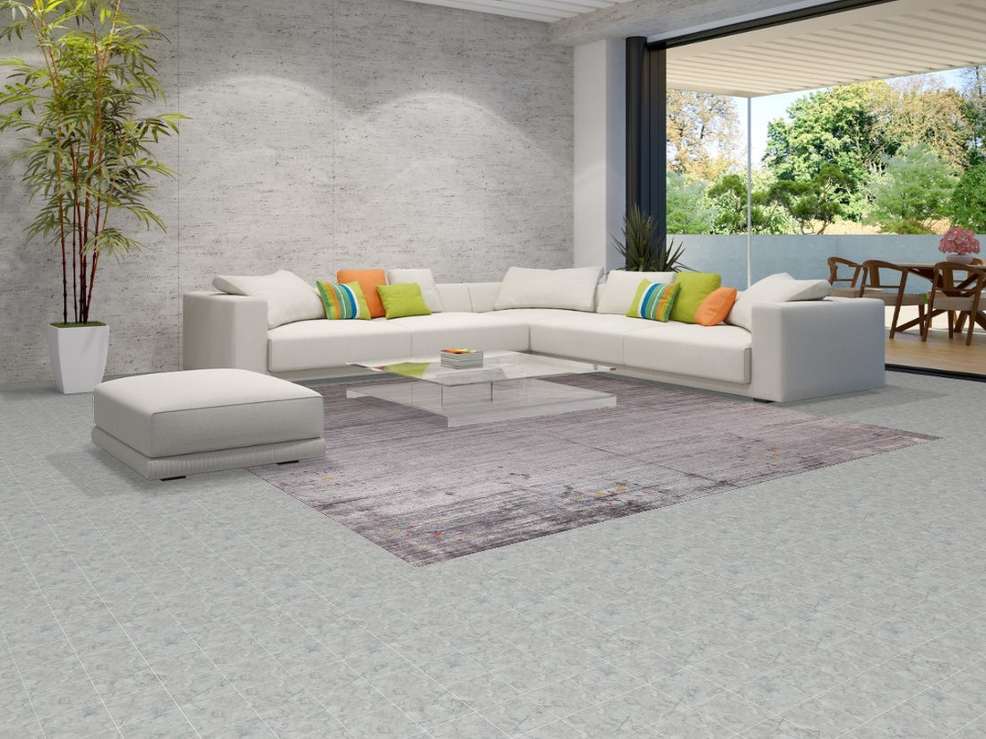 Silk Gray Handmade Gabbeh Oriental Area Rug 10x10