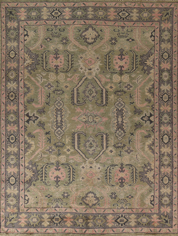 Green Geometric Heriz Serapi Indian Area Rug 8x10