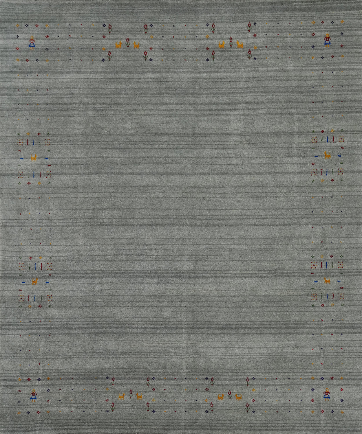 Silk Square Gabbeh Oriental Area Rug 8x8