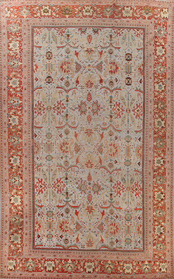 Antique Vegetable Dye Sultanabad Ziegler Persian Large Rug 11x17