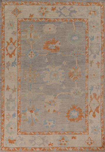 Vegetable Dye Oushak Turkish Area Rug 6x9