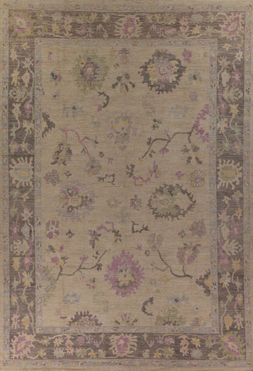 Vegetable Dye Oushak Turkish Large Rug 10x14