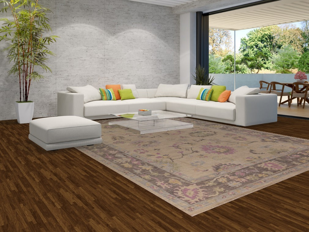 Vegetable Dye Oushak Turkish Large Rug 10x14