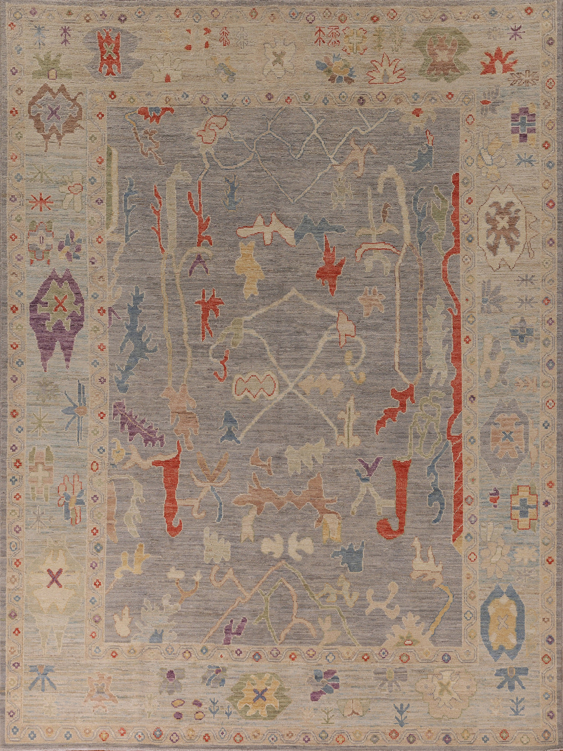 Vegetable Dye Oushak Living Room Area Rug 8x10