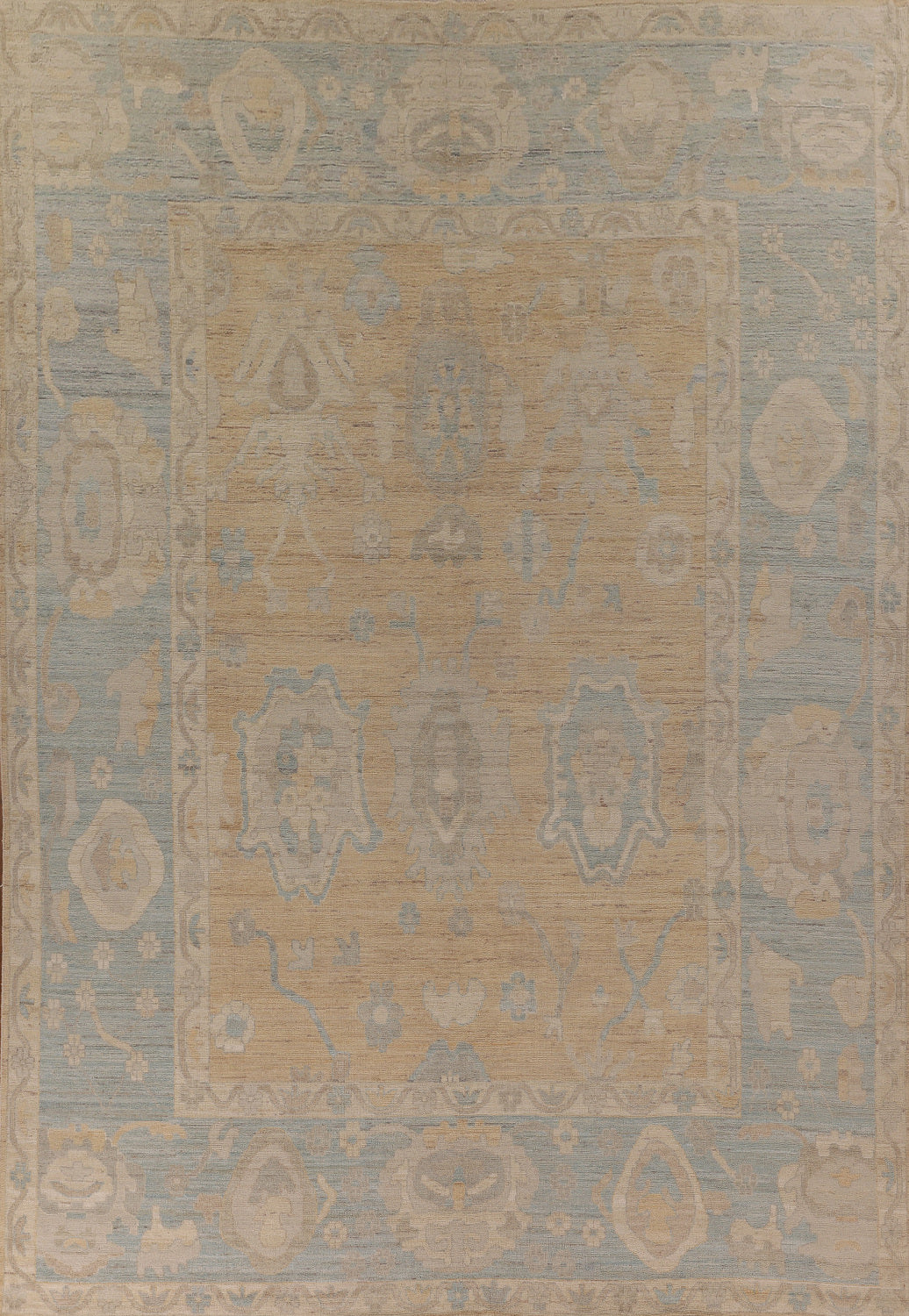Vegetable Dye Oushak Turkish Large Rug 10x14