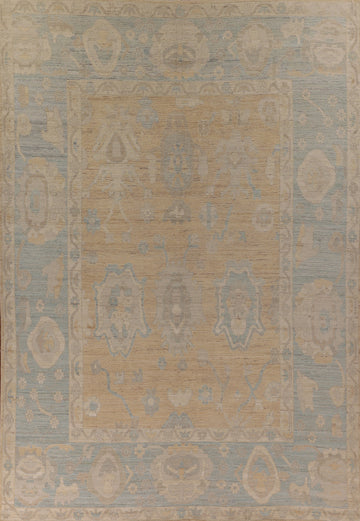 Vegetable Dye Oushak Turkish Large Rug 10x14
