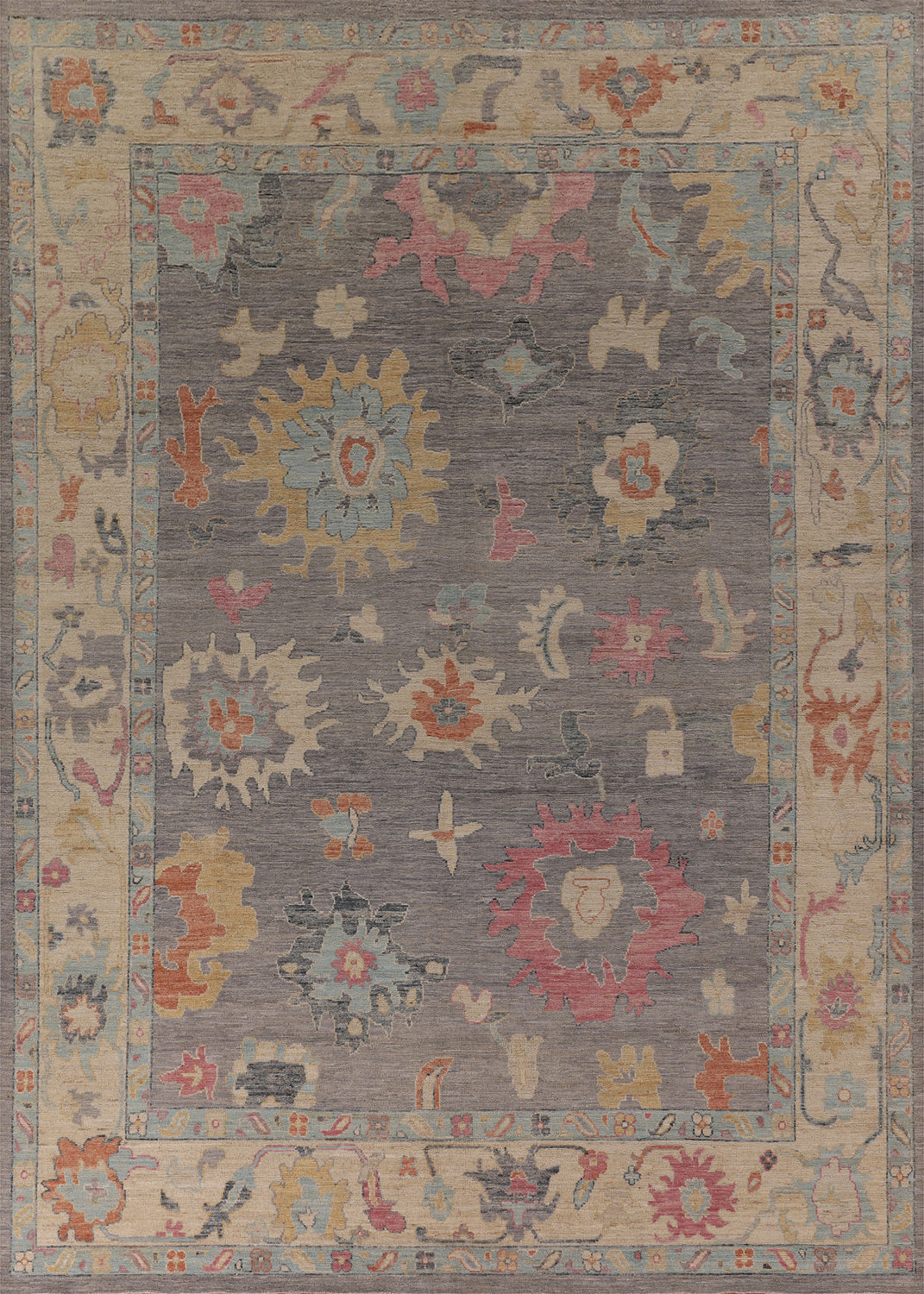 Vegetable Dye Oushak Oriental Area Rug 9x12