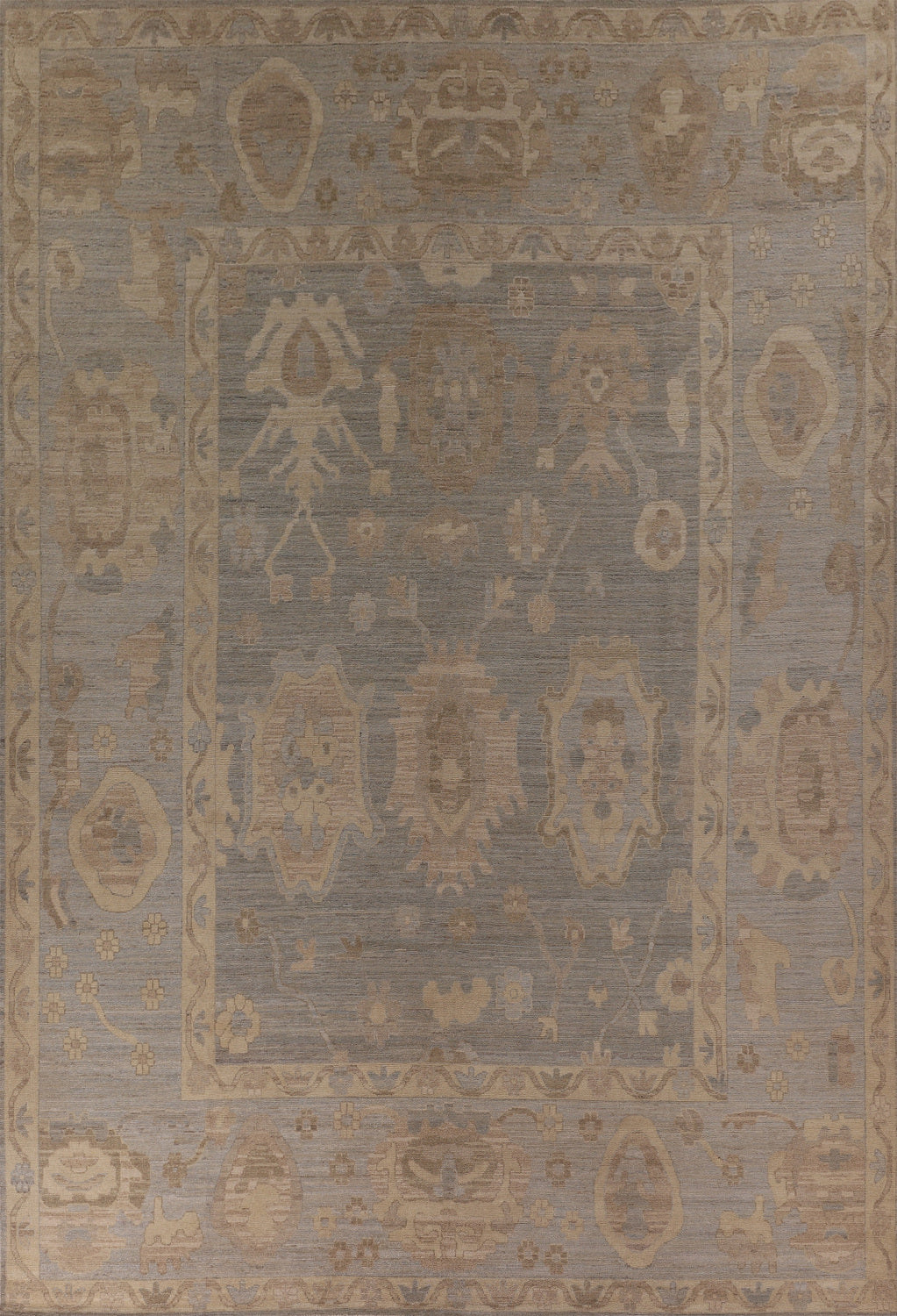 Vegetable Dye Oushak Oriental Large Rug 10x14