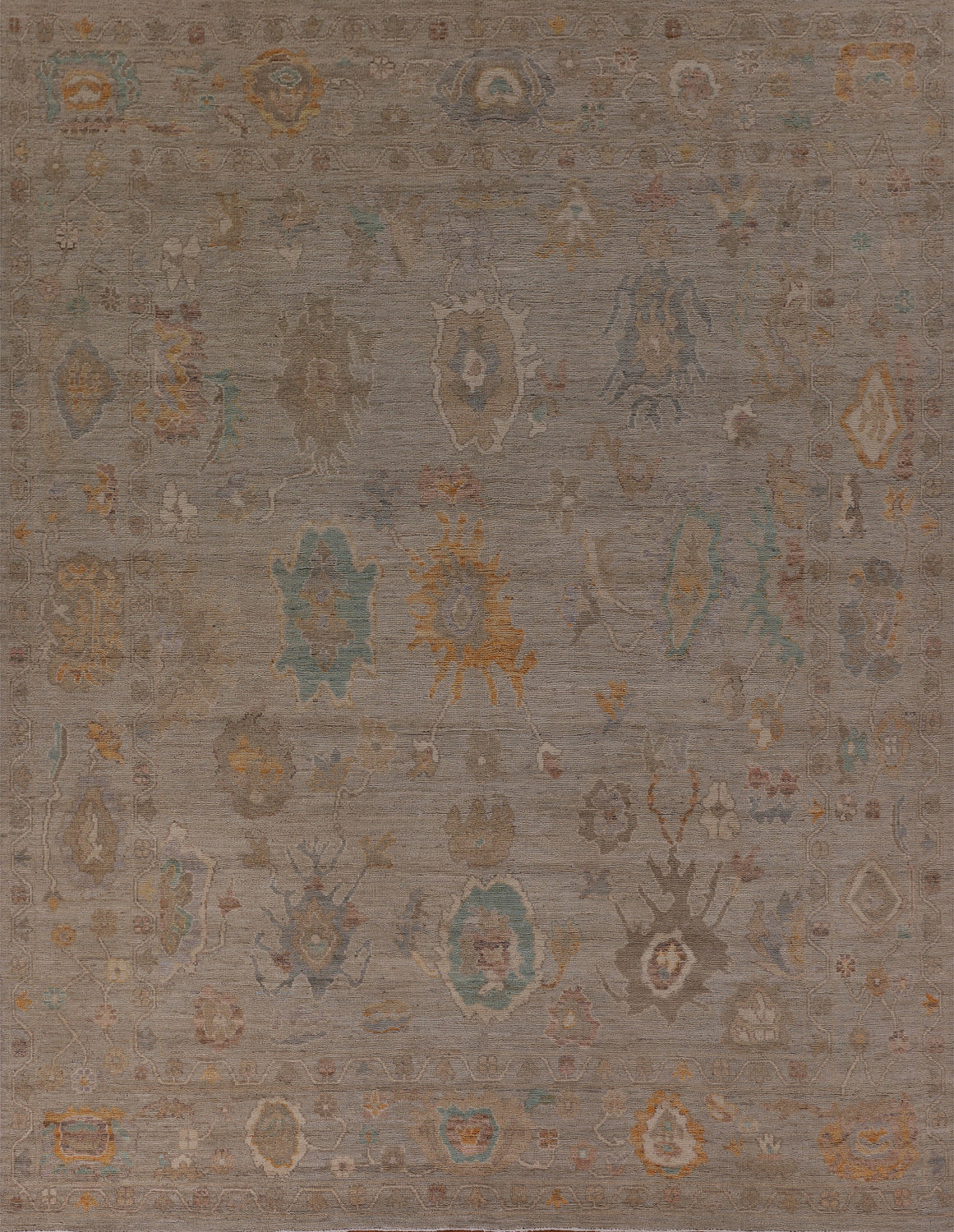 Vegetable Dye Oushak Turkish Area Rug 8x10