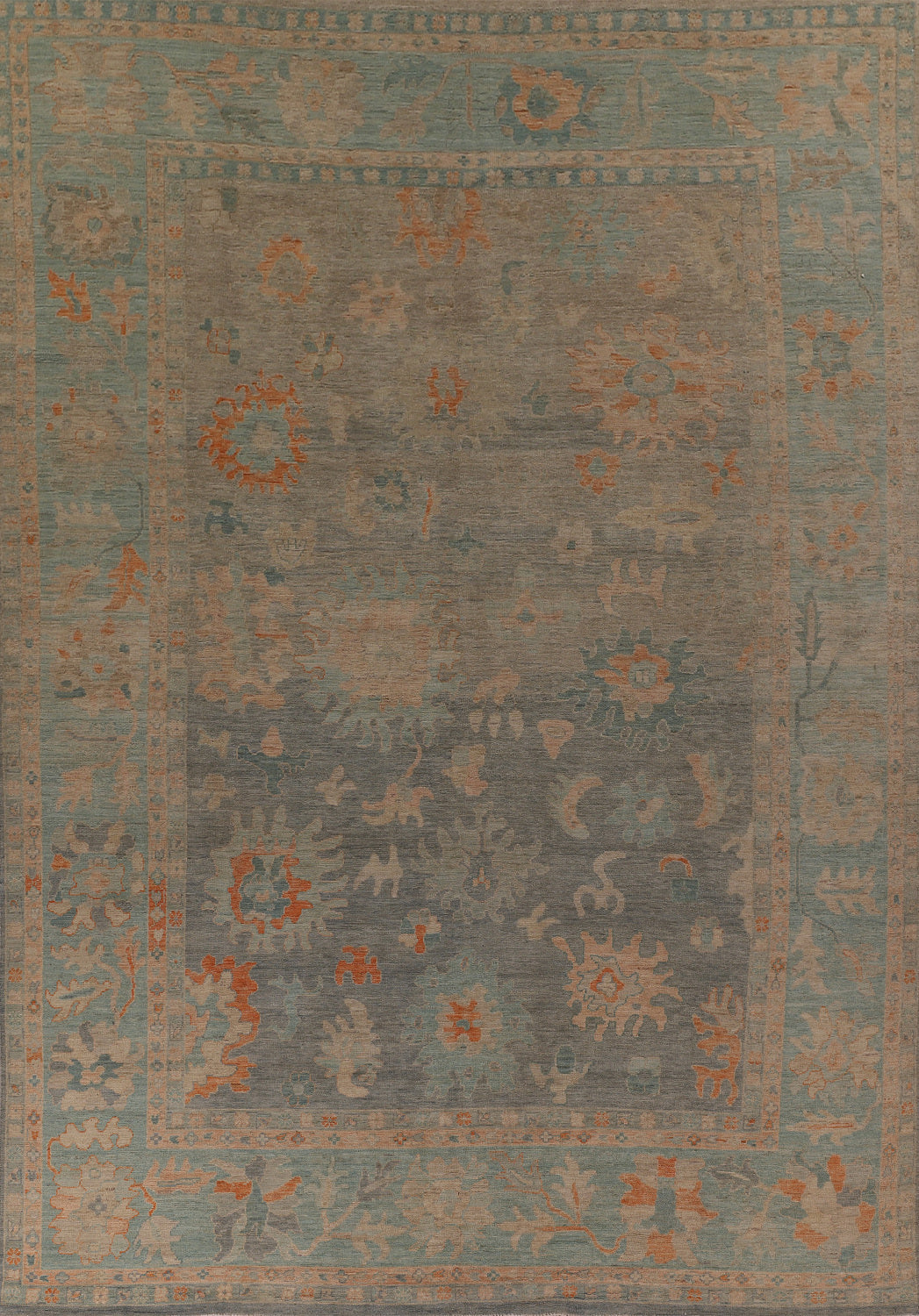 Vegetable Dye Oushak Turkish Area Rug 10x13