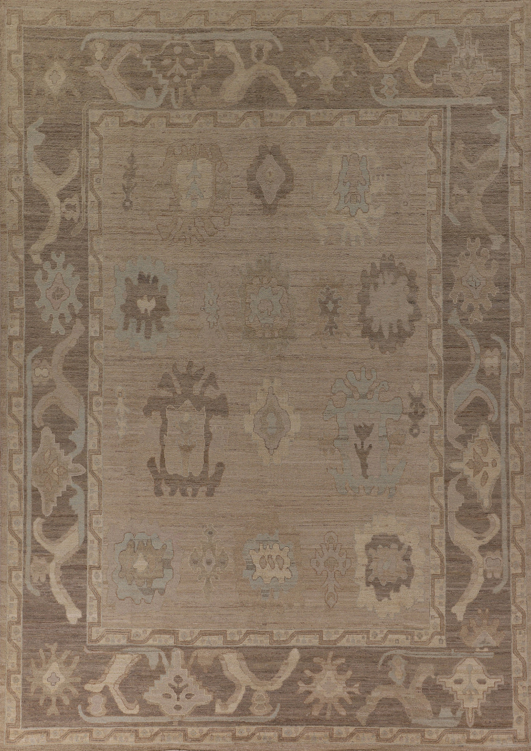 Vegetable Dye Oushak Oriental Area Rug 9x12