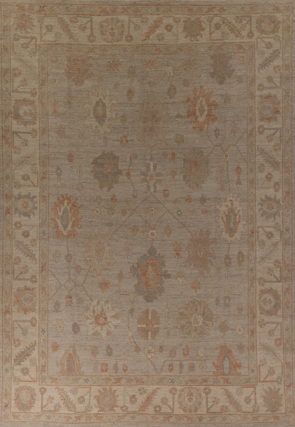 Vegetable Dye Oushak Oriental Area Rug 9x12