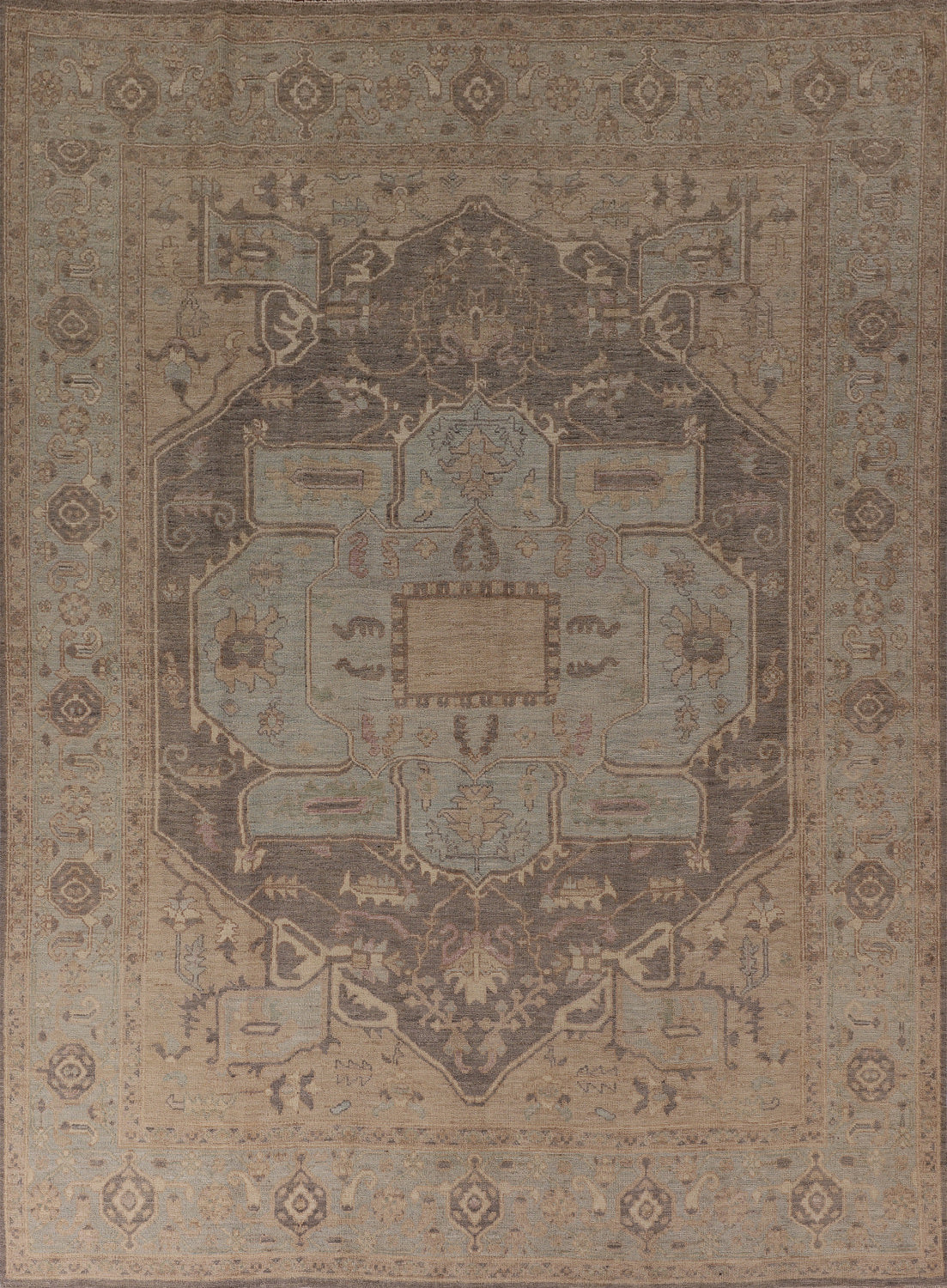 Vegetable Dye Oushak Turkish Area Rug 8x10