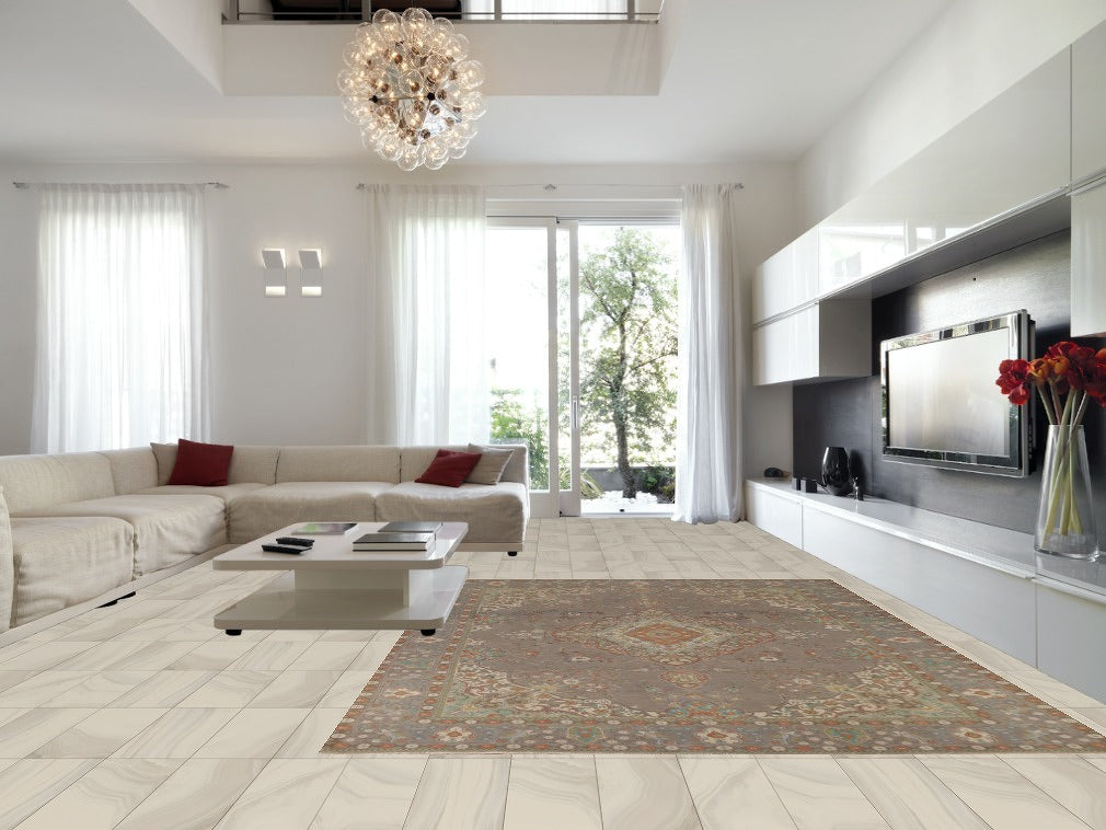 Gray Wool Distressed Tabriz Persian Area Rug 10x13