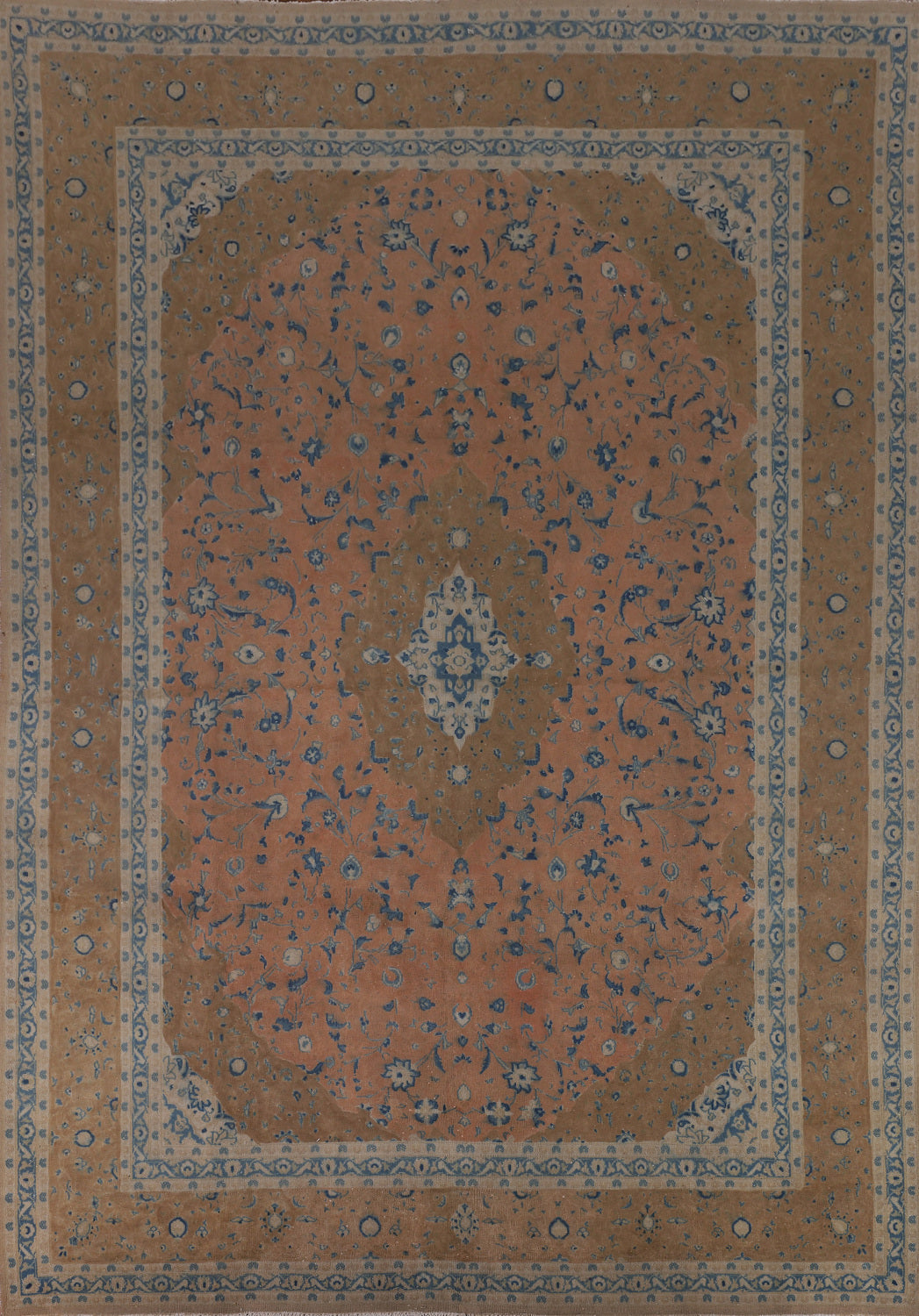 Traditional Floral Mashad Persian Area Rug 10x13