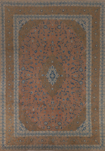 Traditional Floral Mashad Persian Area Rug 10x13