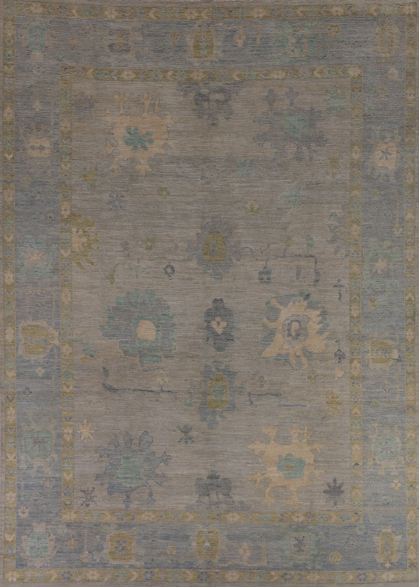 Vegetable Dye Oushak Oriental Area Rug 9x12