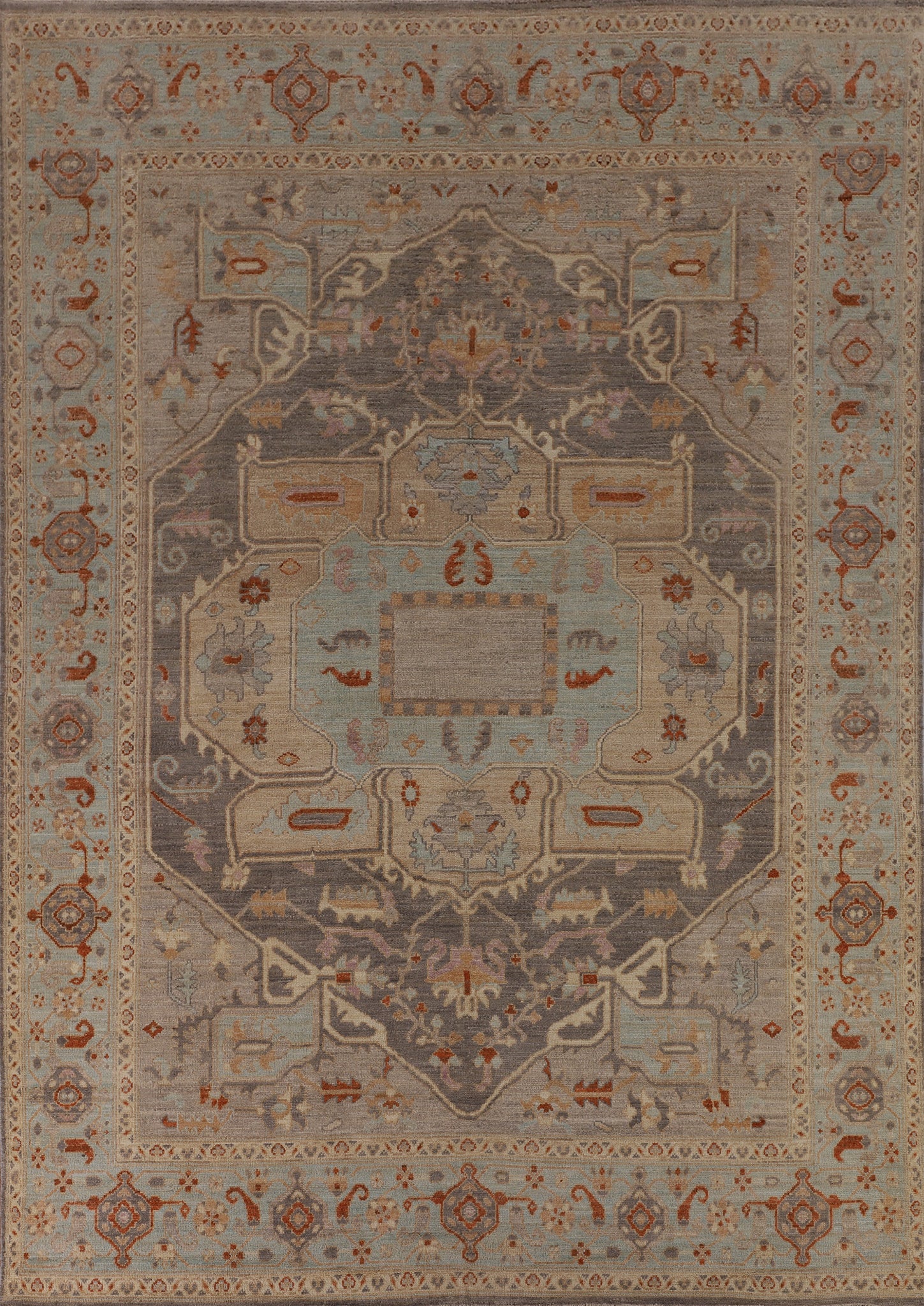 Vegetable Dye Oushak Oriental Area Rug 8x11