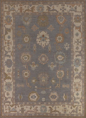 Vegetable Dye Oushak Oriental Area Rug 9x12