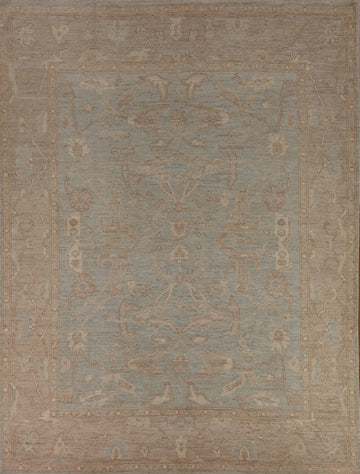 Light Blue Oushak Vegetable Dye Area Rug 8x10