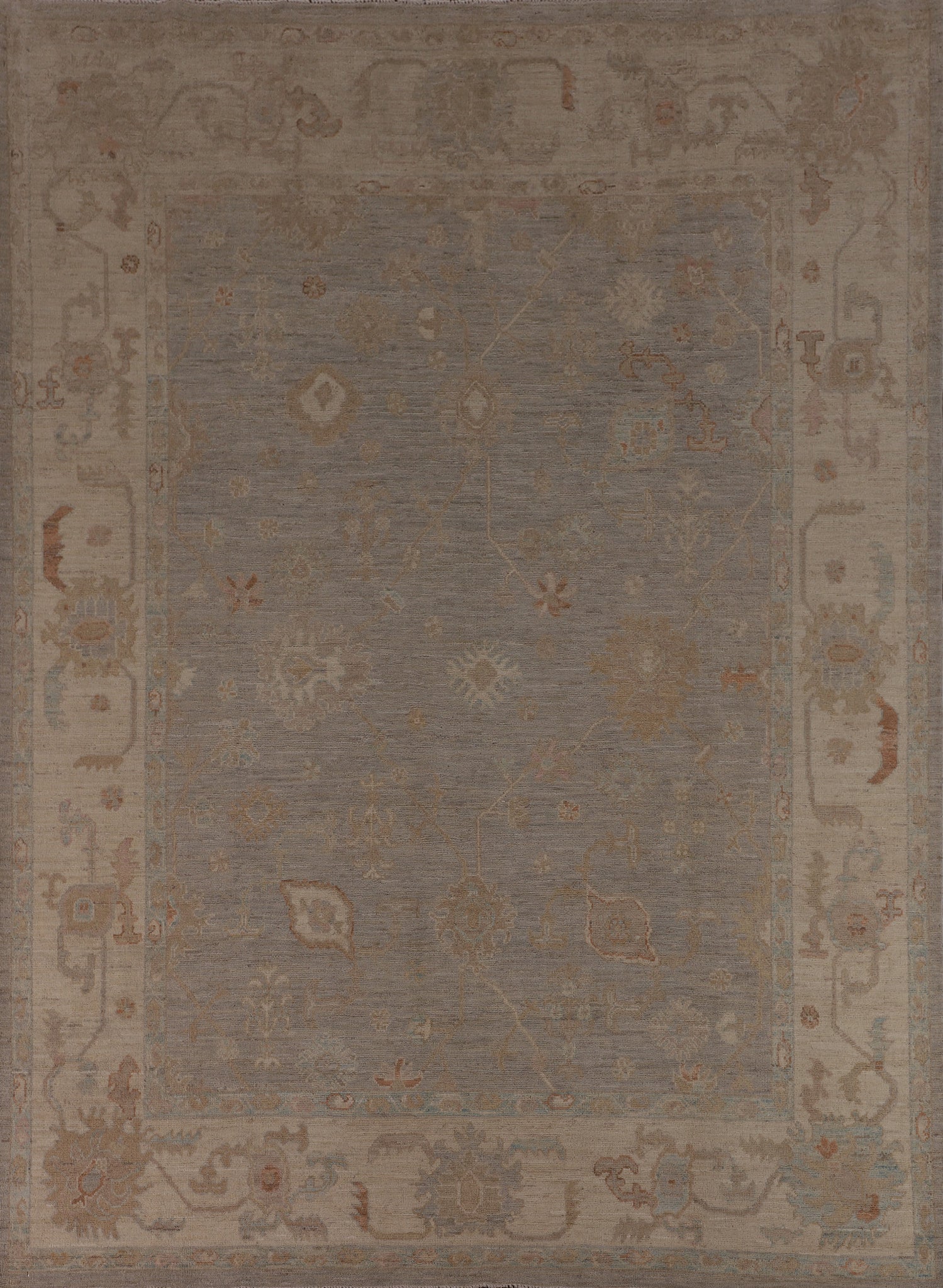 Handmade Wool Oushak Vegetable Dye Area Rug 8x10