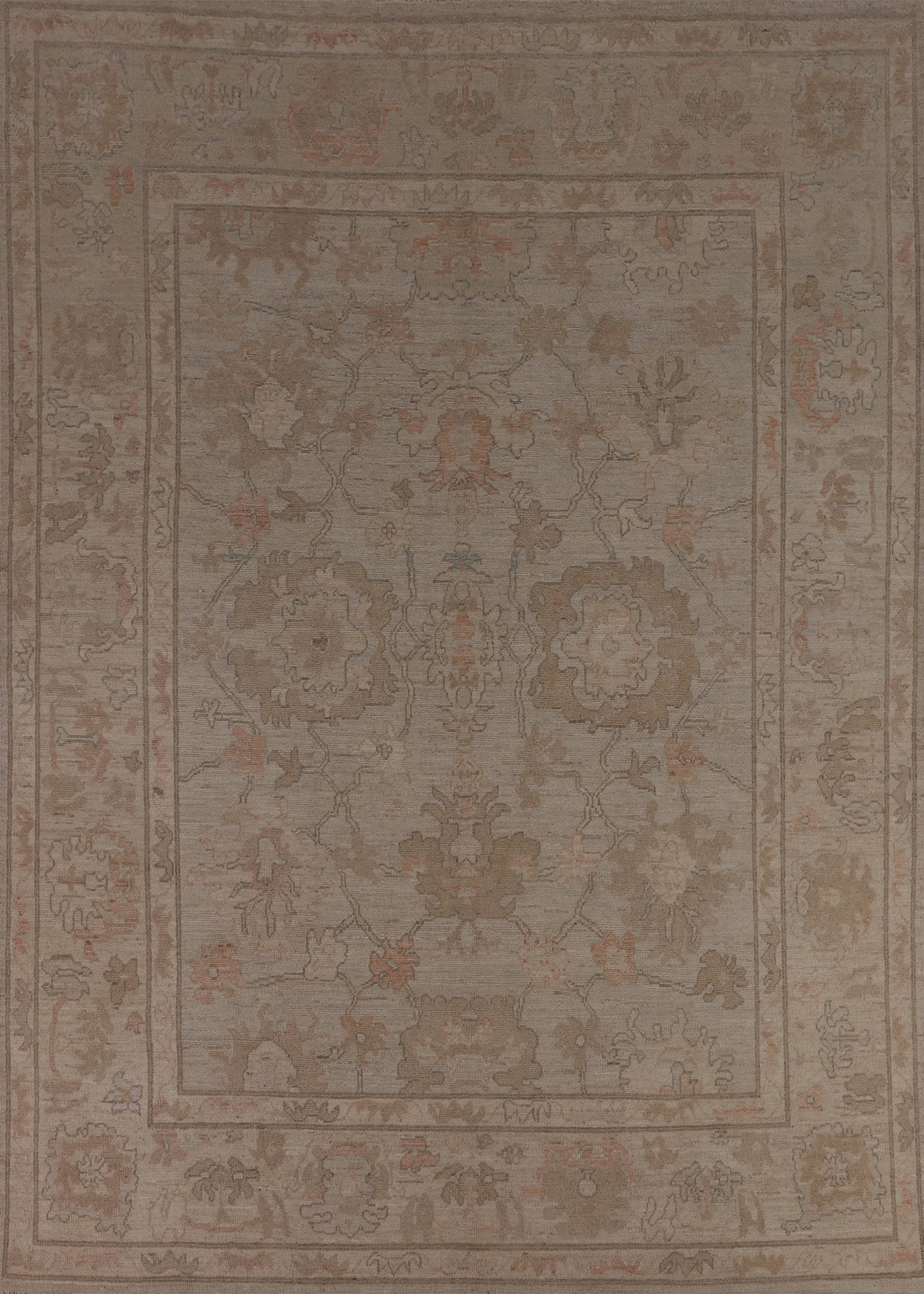 Vegetable Dye Oushak Turkish Area Rug 8x10
