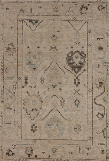 Vegetable Dye Oushak Oriental Accent Rug 4x6